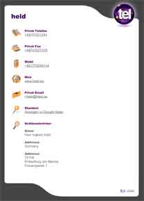 Internetseite Held.tel